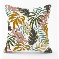 Warren Reed - Designer Tropical Leaves Outdoor Cushion in Green | Size: 60 cm x 60 cm