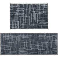 JVL Savio Machine Washable Doormat and Runner, Grey