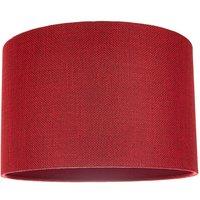Happy Homewares Contemporary & Sleek Linen Fabric Lampshade in Red | Size: 12 inches