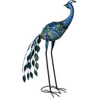 Luxform Peacock Solar Metal Figure in Blue