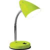 Orsina Red Desk Lamp With EU Plug, Flexible Chrome Lighting Arm, Modern Bedside Table Lamp, Reading Lamp Fixture in Green