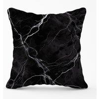 Warren Reed - Designer Black Marble Pattern Outdoor Cushion | Size: 60 cm x 60 cm