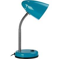 Orsina Red Table Lamp for Work Desk, Desk Lamp with Conical Lamp Head, Long Lasting Iron Bedside Lamp in Blue