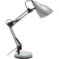 Orsina Black Desk Lamp, Adjustable Arm & Head With Sleek Metal Frame, Matte Finish Offers Clean in Silver