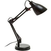 Orsina Black Desk Lamp, Adjustable Arm & Head With Sleek Metal Frame, Matte Finish Offers Clean