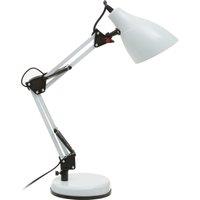 Orsina Black Desk Lamp, Adjustable Arm & Head With Sleek Metal Frame, Matte Finish Offers Clean in White