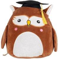 Mumbles Squidgy Owl Plush Toy in Dark Brown