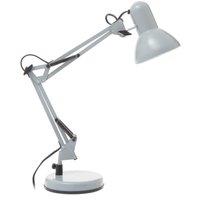 Orsina Studio Matte Grey Metal Desk Lamp, Adjustable Anglepoise Design Tall Table Lamps, Contemporary Desk Lamp