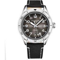 Classic Quartz Timepiece with Luminous Detailing and Leather Strap