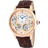 Sagittarian Automatic 45mm Skeleton Watch with Leather Band