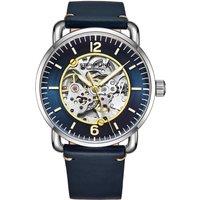 Mantra Automatic 42mm Skeleton watch with Leather Band
