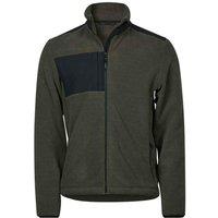 TEE JAYS Men's Mountain Fleece Jacket in Dark Green | Size: XS