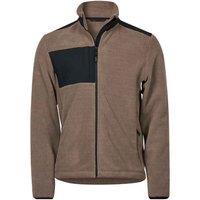 TEE JAYS Men's Mountain Fleece Jacket in Light Brown | Size: XS