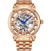 STHRLING Original Men's Winchester Automatic 42 mm Skeleton Watch with Stainless Steel Link Bracelet in Gold