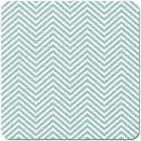 Warren Reed - Designer Geometric Chevron Pattern Coasters - Set of 4 in Green