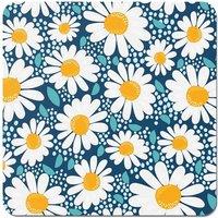 Warren Reed - Designer Camomile Flowers Coasters - Set of 4 in Blue