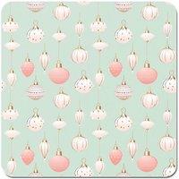Warren Reed - Designer Christmas Decorations Pink & Green Coasters - Set of 4