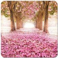 Warren Reed - Designer Pink Flower Tree Tunnel Coasters - Set of 4