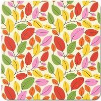 Warren Reed - Designer Autumn Leaves Coasters - Set of 4 in Red