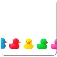 Warren Reed - Designer Coloured Rubber Ducks Coasters - Set of 4 in White