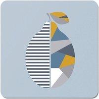 Warren Reed - Designer Geometric Lemon Coasters - Set of 4 in Blue