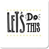 Warren Reed - Designer Let'S Do This Coasters - Set of 4 in Black