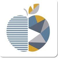 Warren Reed - Designer Geometric Apple Coasters - Set of 4 in White
