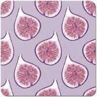 Warren Reed - Designer Modern Fig Pattern Coasters - Set of 4 in Purple