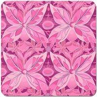 Warren Reed - Designer Pink Abstract Floral Design Coasters - Set of 4