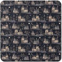 Warren Reed - Designer Spooky Haunted Houses Coasters - Set of 4 in Grey