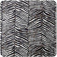 Warren Reed - Designer Zebra Pattern Coasters - Set of 4 in Black