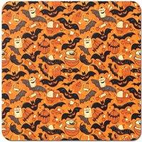 Warren Reed - Designer Candy-Filled Treat Bags & Bats Coasters - Set of 4 in Orange