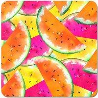 Warren Reed - Designer Watermelon Design Coasters - Set of 4 in Orange