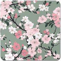 Warren Reed - Designer Pink Floral Abstract Pattern Coasters - Set of 4