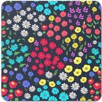 Warren Reed - Designer Multicoloured Flower Pattern Coasters - Set of 4 in Red