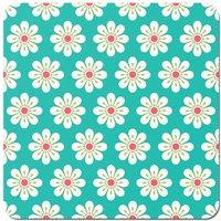 Warren Reed - Designer Daisy Pattern Coasters - Set of 4 in Green