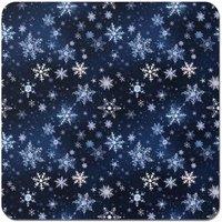 Warren Reed - Designer Dreamy & Magical Snowflake Coasters - Set of 4 in Blue
