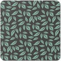 Warren Reed - Designer Delicate Leaf Coasters - Set of 4 in Green
