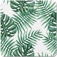 Warren Reed - Designer Watercolour Tropical Leaves Coasters - Set of 4 in Green