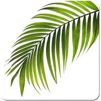 Warren Reed - Designer Single Palm Leaf Coasters - Set of 4 in Green