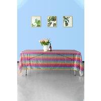 Neel Blue 70x144 Inch Rectangle Sequin Tablecloth