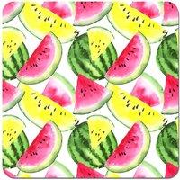 Warren Reed - Designer Colourful Melon Pattern Coasters - Set of 4 in Yellow