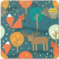 Warren Reed - Designer Wild Nightlife Coasters - Set of 4 in Green