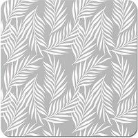 Warren Reed - Designer Palm Tree Leaves Coasters - Set of 4 in Grey