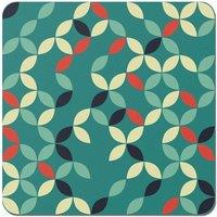 Warren Reed - Designer Geometric Pattern Design Coasters - Set of 4 in Green