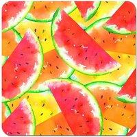 Warren Reed - Designer Melon Print Coasters - Set of 4 in Red