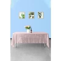 Neel Blue 70x108 Inch Rectangle Sequin Tablecloth in Light Pink