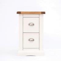 Cabinet Bits Cosenza 2 Drawer Petite Bedside Table in Off-White