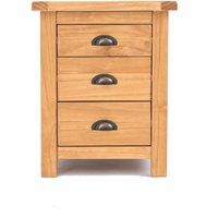 Cabinet Bits Lugo 3 Drawer Bedside Table in Light Brown
