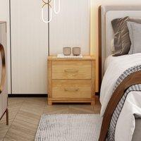Cabinet Bits Grotti 2 Drawer Bedside Table in Natural